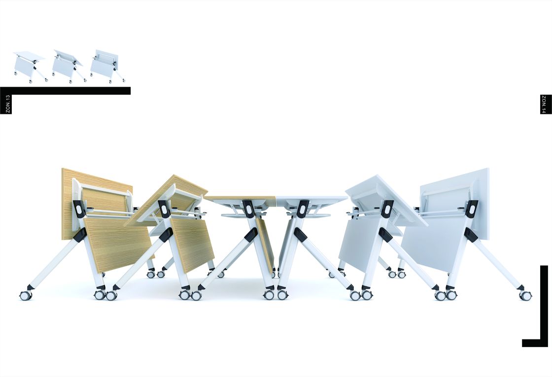 Folded Stackable Meeting Chairs And Desk For Seminar Room